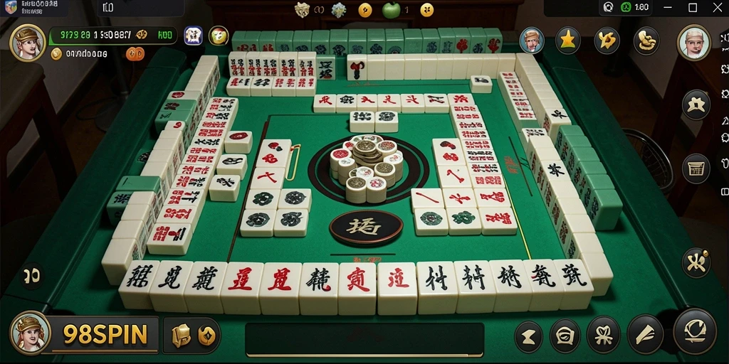 Screenshot gameplay seru 98SPIN dengan suasana Mahjong yang menawan.