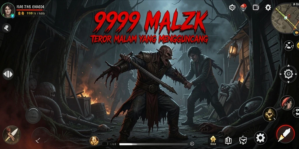 Screenshot menampilkan suasana mencekam dari gameplay 999ZK.