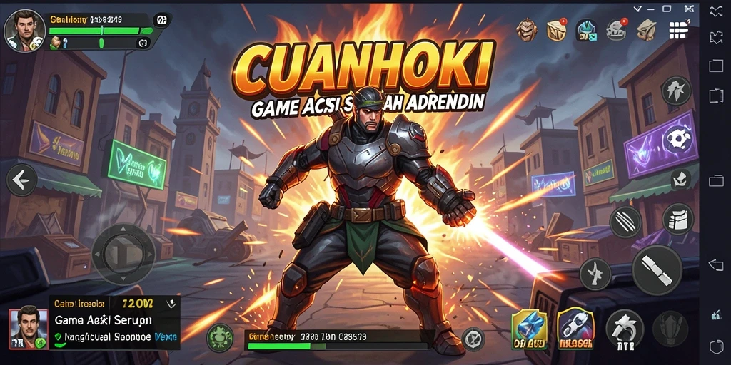 Tampilan gameplay CUANHOKI dengan aksi yang mendebarkan.
