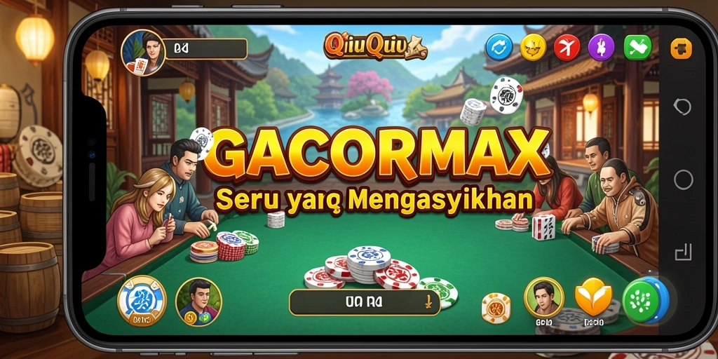 Screenshot GACORMAX menampilkan momen seru permainan QiuQiu.