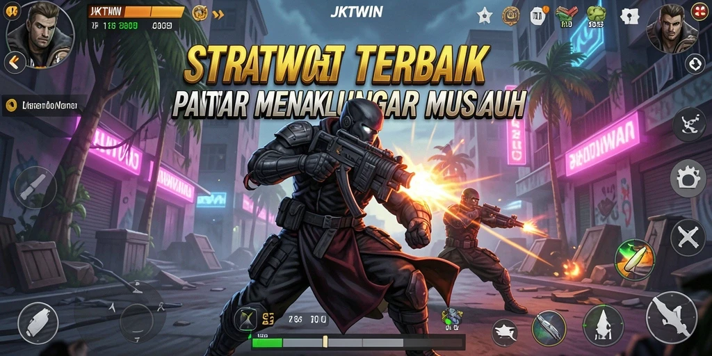 Screenshot JKTWIN menampilkan pertarungan strategi yang seru dan mendalam.