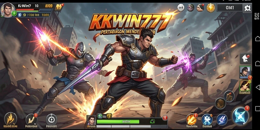 Tampilan grafis menarik dalam gameplay Action KKWIN777.