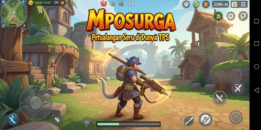 Screenshot MPOSURGA menampilkan pertempuran seru dalam gameplay TPS.