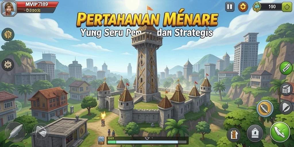 Tampilan gameplay MVP789 yang menarik dalam Tower Defense.