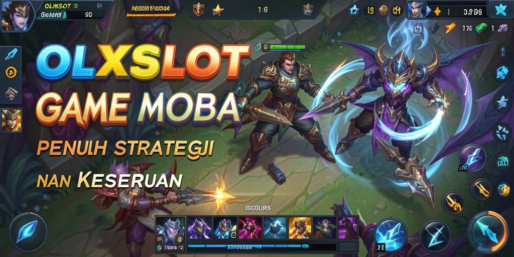 Tampilan gameplay epik di arena MOBA OLXSLOT.