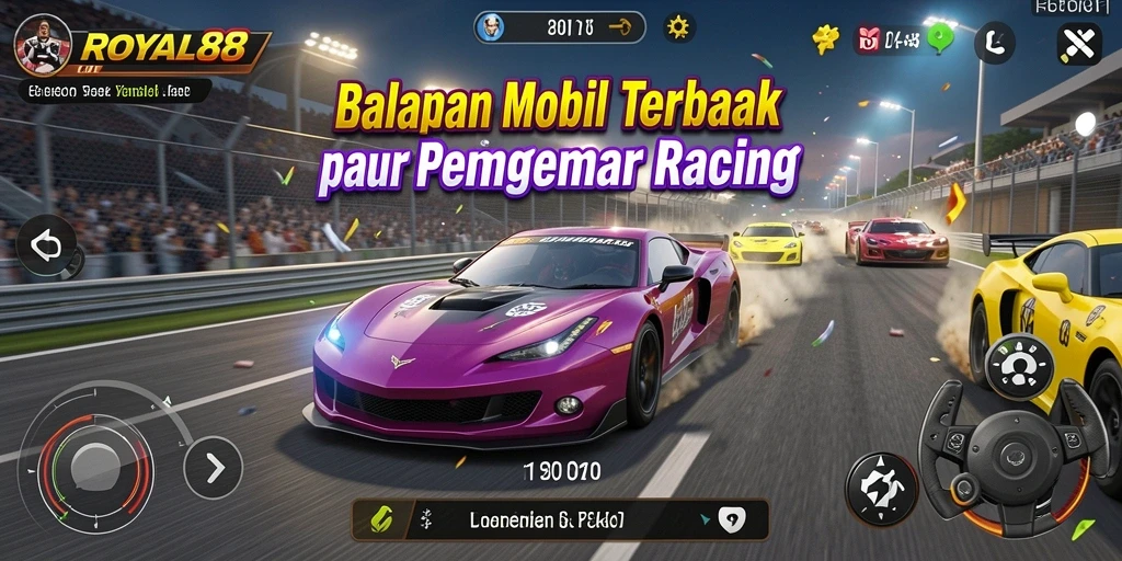 Screenshot gameplay ROYAL88 yang menampilkan balapan seru.