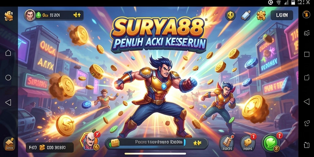 Tampilan gameplay SURYA88 yang seru dan penuh aksi.