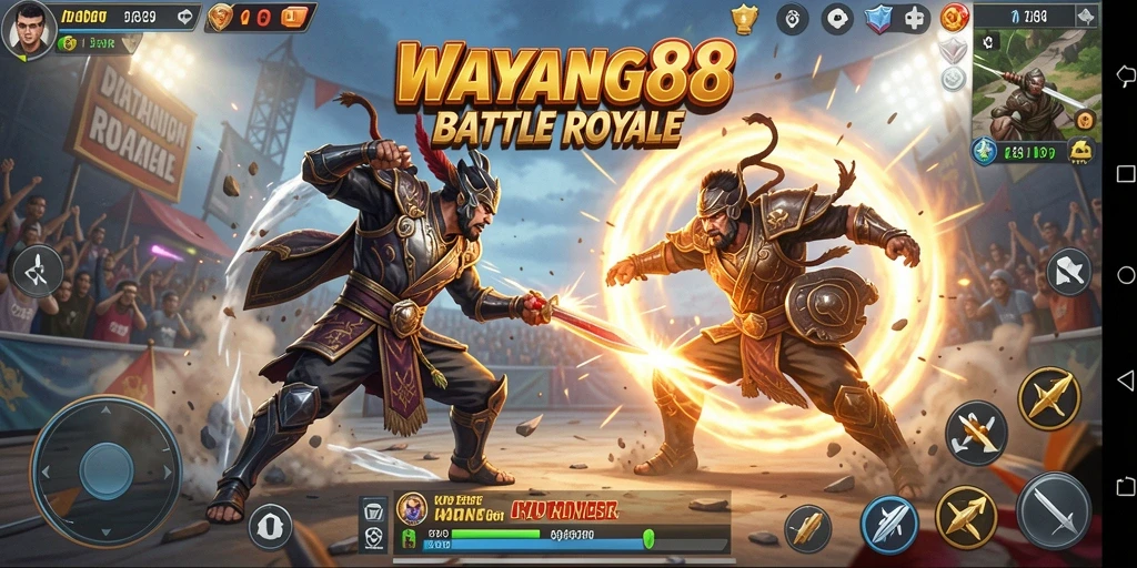 Gameplay seru di arena pertarungan gaya Battle Royale.