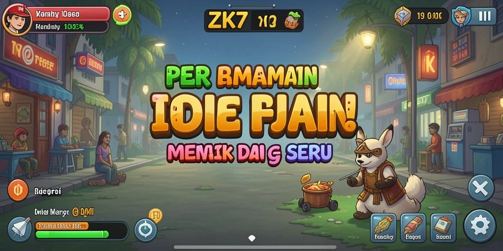 Tampilan gameplay ZK7 yang menarik dan penuh warna.